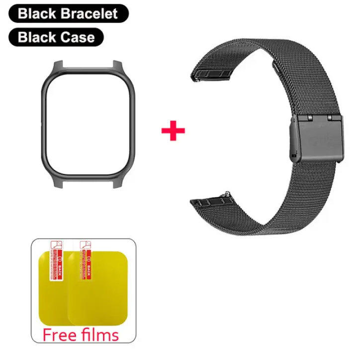 Metal Strap For Xiaomi Amazfit Gts Smart Watch Case Bracelet For Amazfit Bip Lite Bip S Gts 2 Wrist Strap Protector Case Film Lazada Singapore