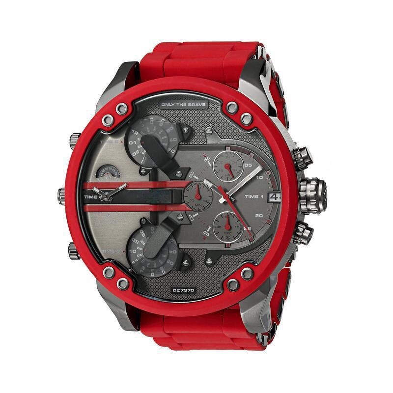 diesel watch red colour