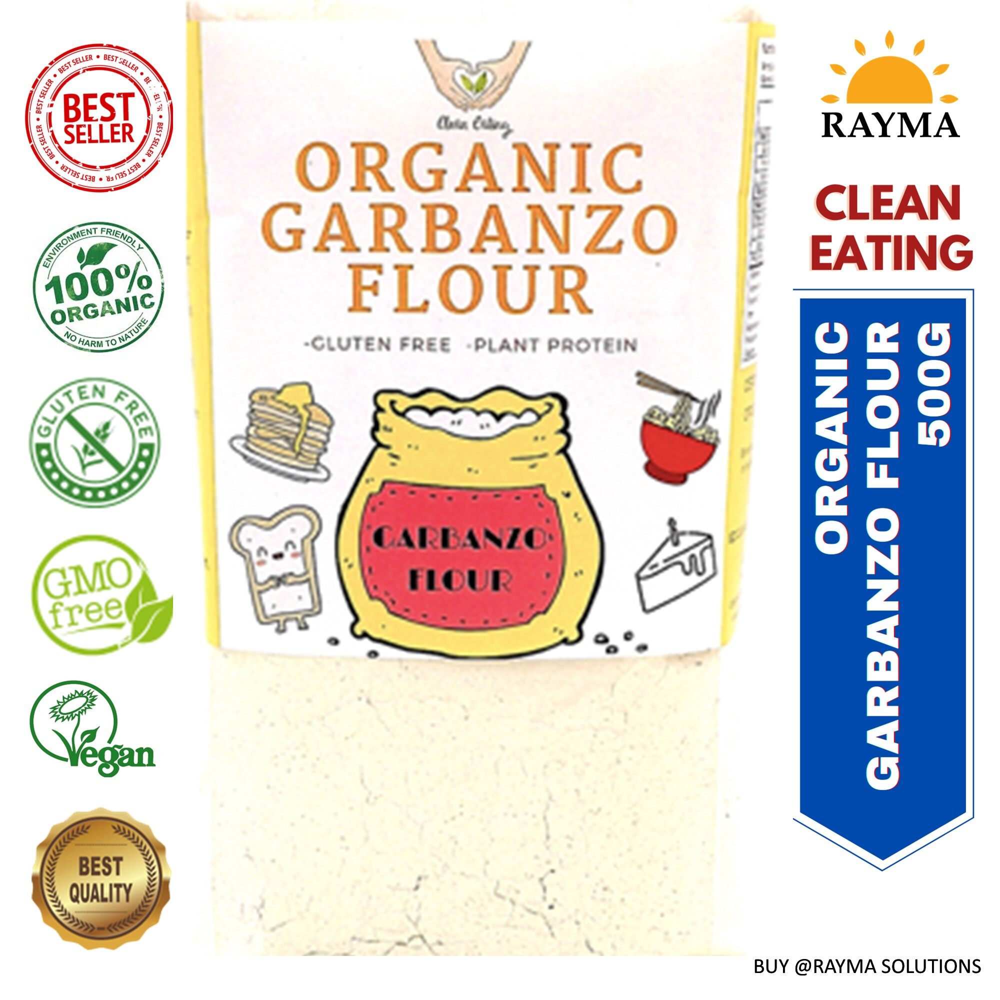 CLEAN EATING Premium GlutenFlour Organic Garbanzo / Chickpea Flour