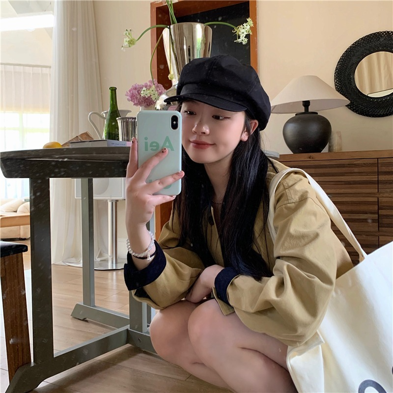 Mũ Hình Bát Giác Cổ Điển Nhật Bản Mũ Nồi Hàn Quốc Cho Nữ