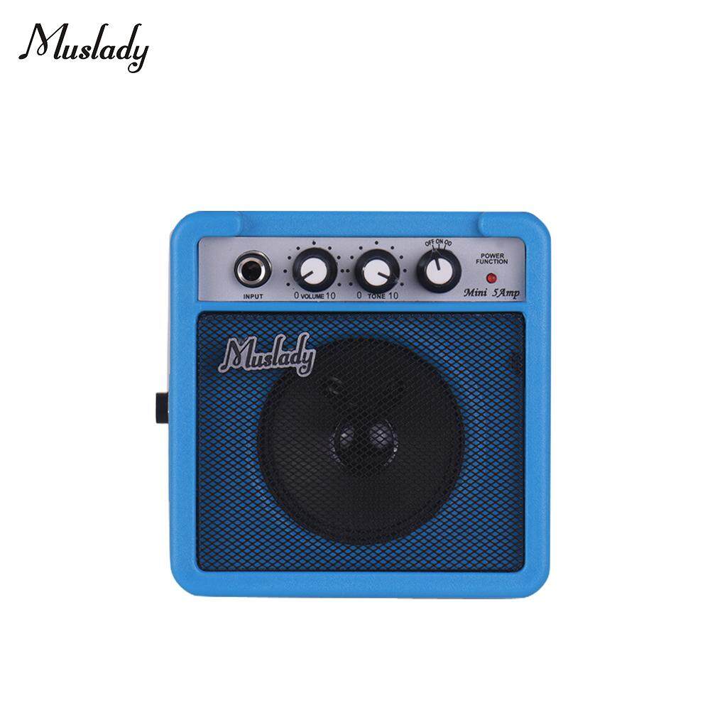 Muslady 5 W Đàn Guitar Mini Khuếch Đại Amp Loa Hỗ Trợ Tập Tông Điều Chỉnh Overdrive Vàng