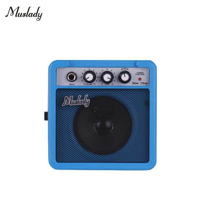 Muslady 5 W Đàn Guitar Mini Khuếch Đại Amp Loa Hỗ Trợ Tập Tông Điều Chỉnh Overdrive Vàng