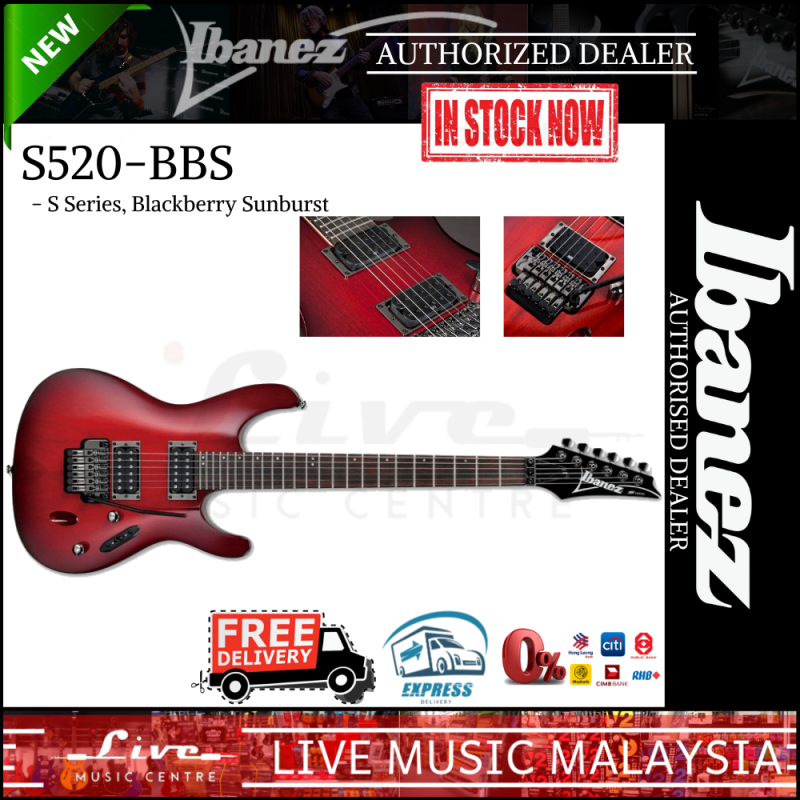 Ibanez S520-BBS Electric Guitar, Blackberry Burst (S520) Malaysia