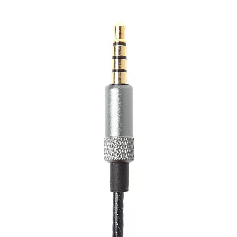 3.5mm Jack DIY Replacement Headphone Audio Cable Maintenance Wire With MIC 1.25m