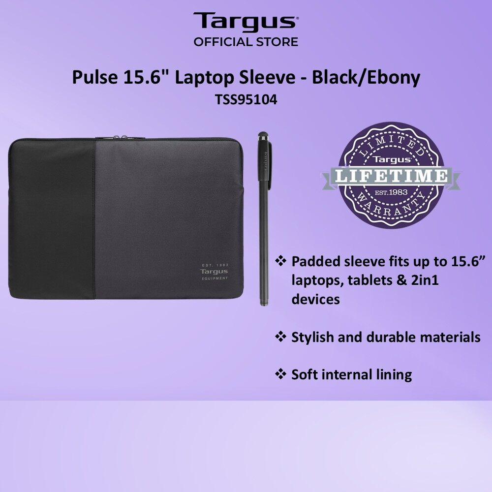 Targus Pulse Laptop Sleeve (Black/Ebony) TSS95104 Lazada