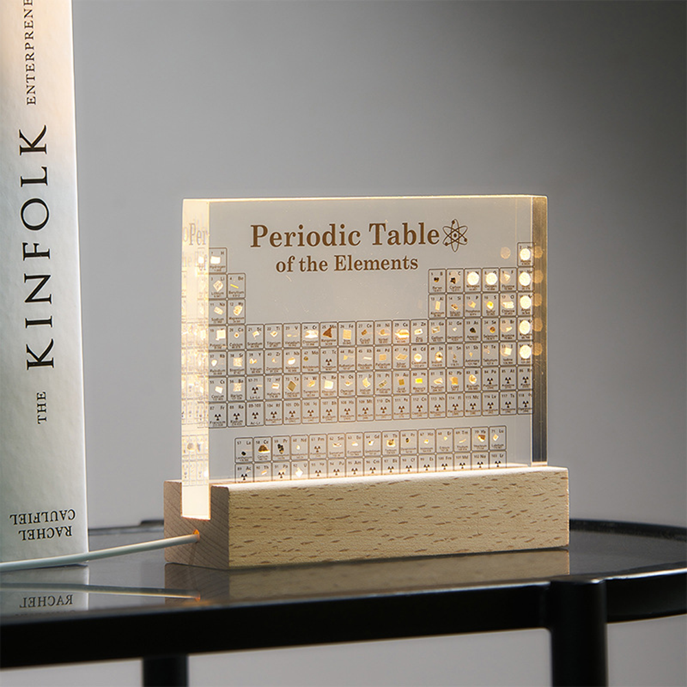 Ornament The With Base Light Samples Real Element Elements Acrylic Table Periodic