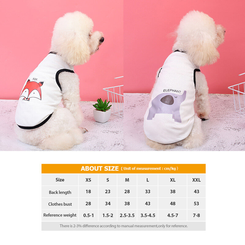 [HATELI] Dog & Cat Shirts Thin Summer Pet Vest for Puppy & Cat