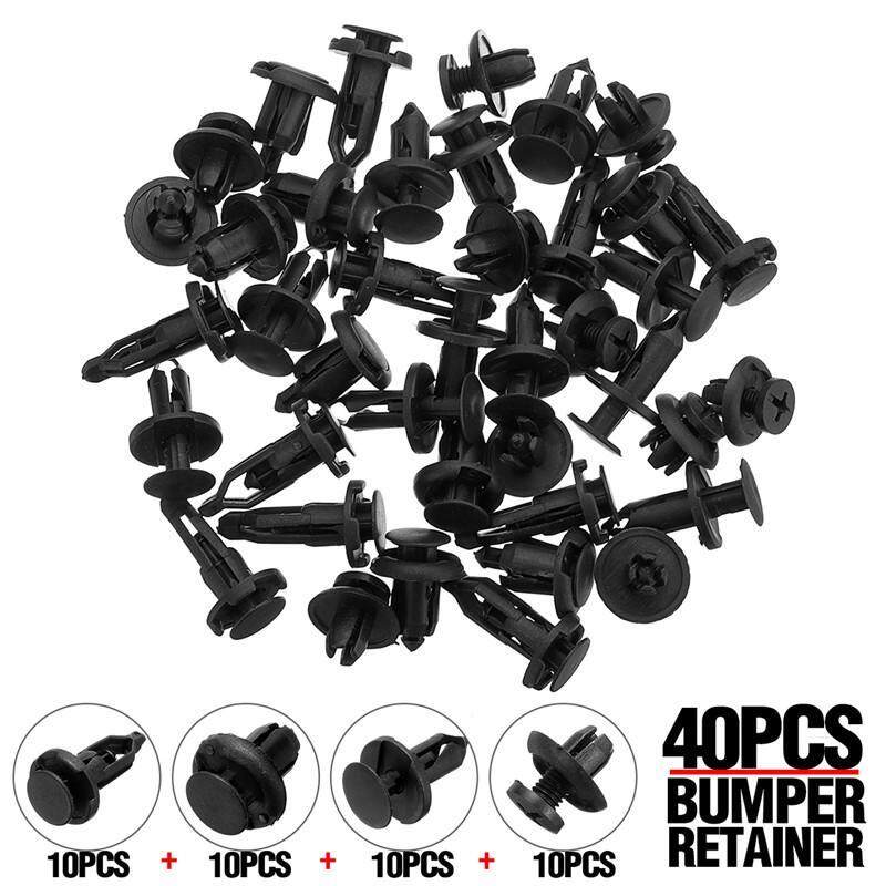 Car Black Plastic Rivet Fastener Mud Flaps Bumper Fender Clips 15 Pcs for Mazda