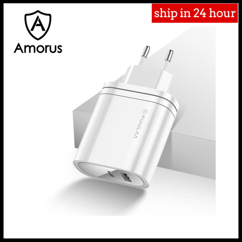 Giá AMORUS Kuulaa QC3.0 + PD 36W Nhanh Sạc Du Lịch USB Tường Adapter Sạc 3 Cổng
