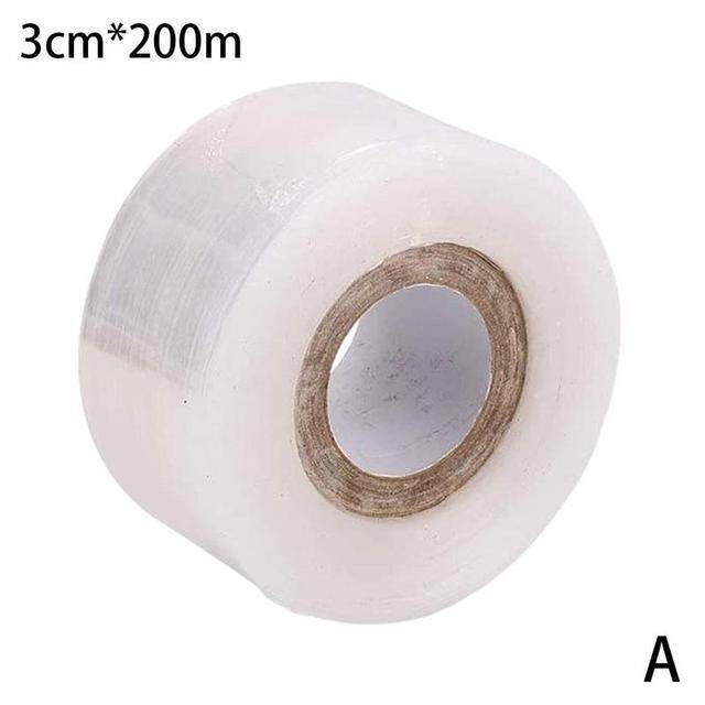 200m Nursery Grafting Tape Roll Stretchable Self-Adhesive Transparent Plant Pruning Grafting Parafilm Degradable Garden Tool