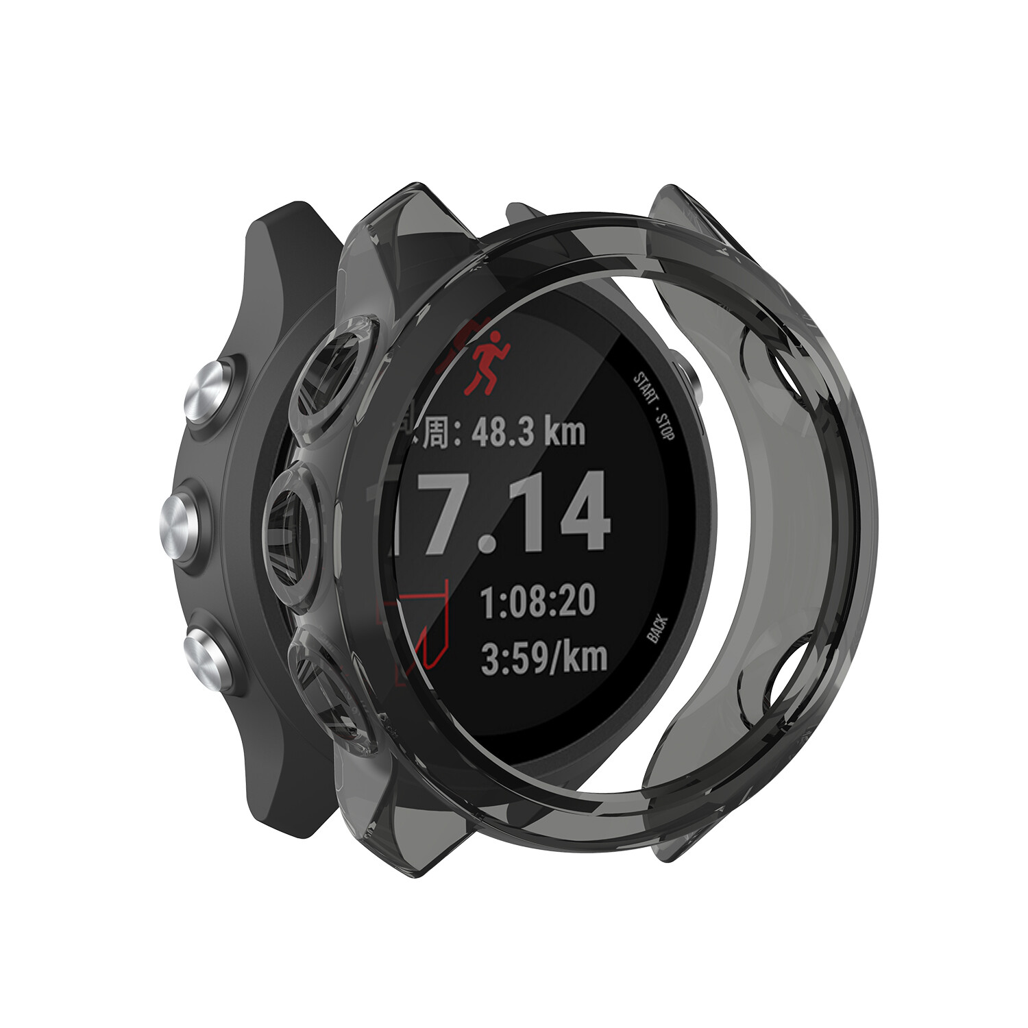 Protective Case Cover for Garmin Forerunner 245M/245 Silicone Watch Case Soft TPU Full Protector Shell