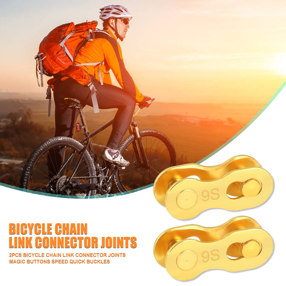2pcs Bicycle Chain Link Connector Joints Magic Buttons Speed Quick Buckles