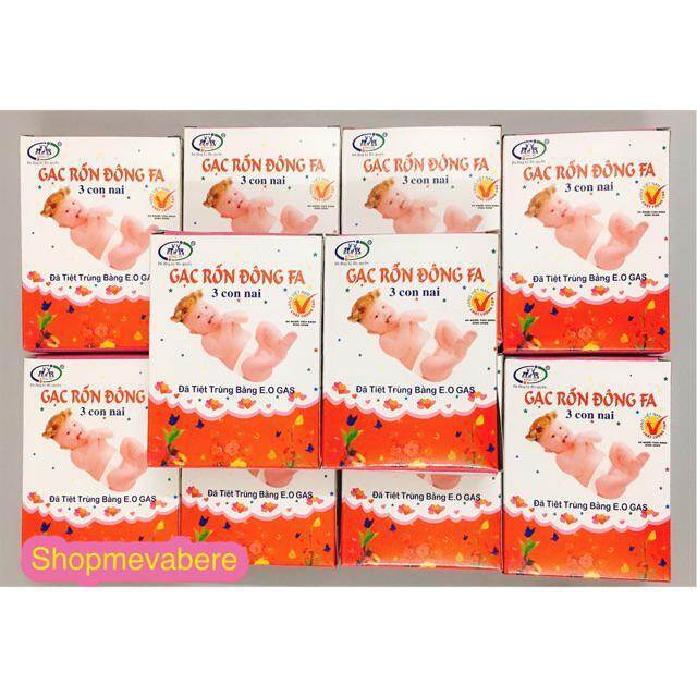 Set 5 hộp gạc rốn cho bé sơ sinh đông fa, 3 cái 1 hộp