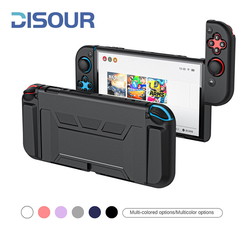 Ditour công tắc mới OLED trường hợp cho bộ chuyển đổi Nintendo OLED Cover quay lại chuyển đổi OLED TPU NS OLED chơi game Vỏ bảo vệ