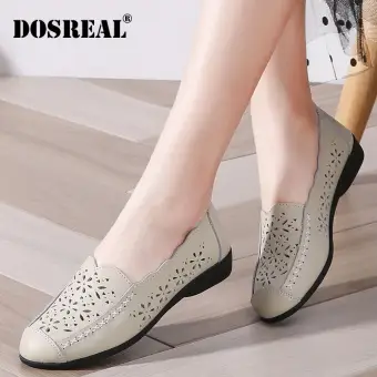 womens leather flats on sale