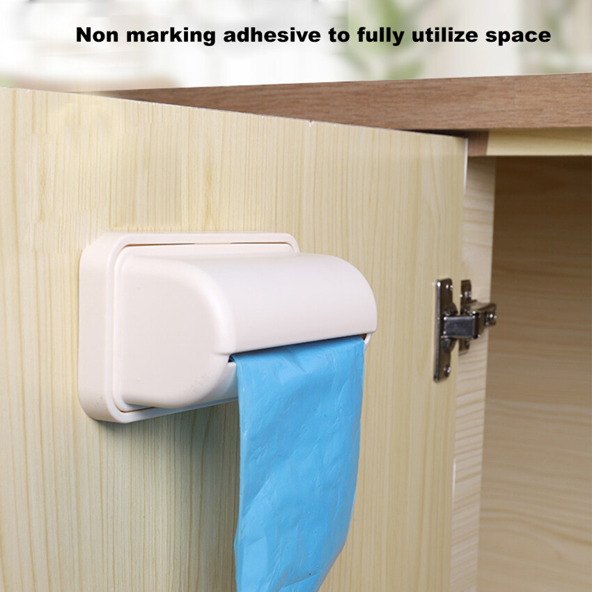 Trash Bags Storage Box Wall Mounted Kitchen Bathroom Plastic Garbage Bag Container Dispenser Home Storage