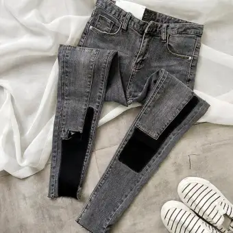 ladies patchwork jeans