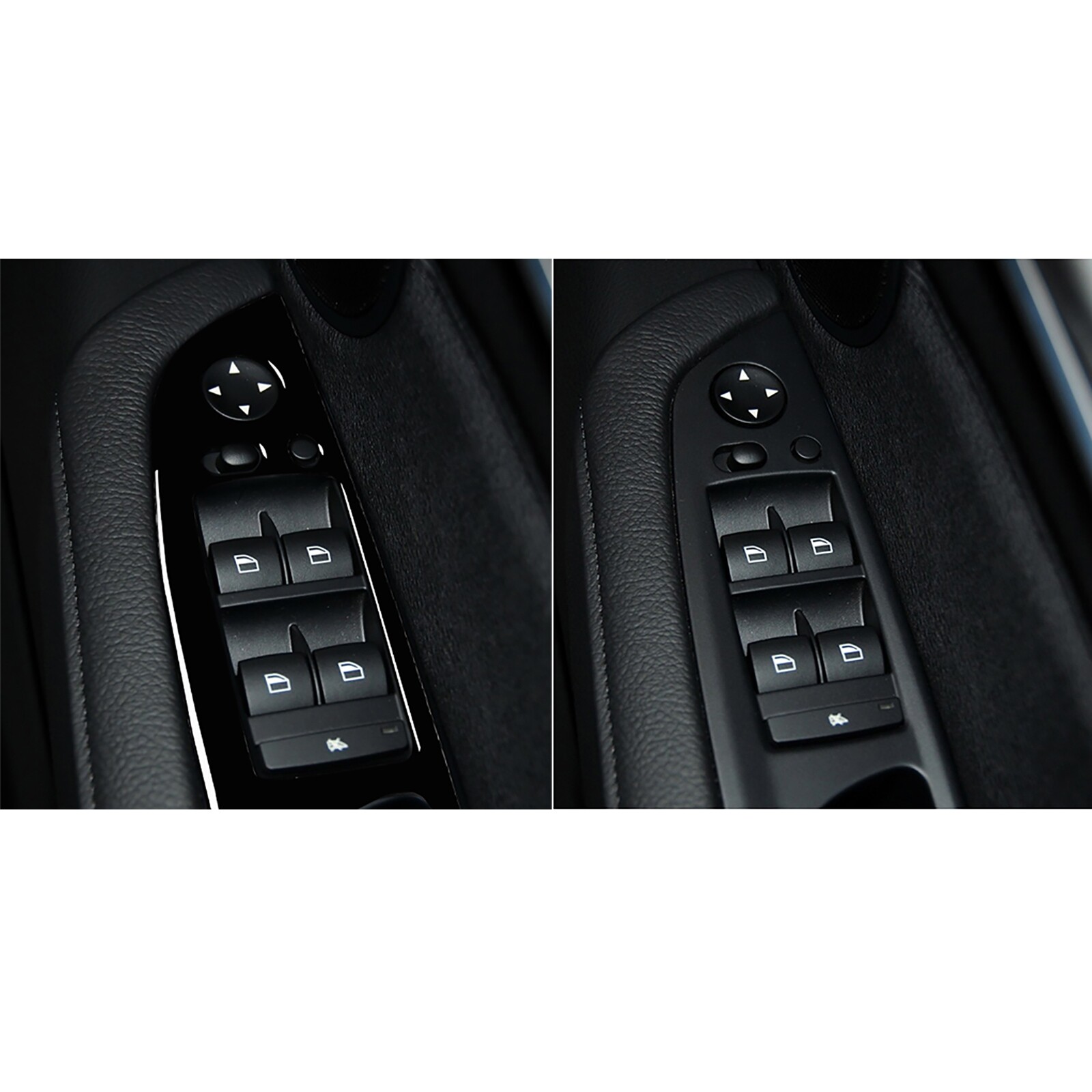 (Puluz) Car Right Drive Window Lift Panel + Start Button Decorative Sticker for BMW X5 E70 2008-2013 / X6 E71 2009-2014(Black)