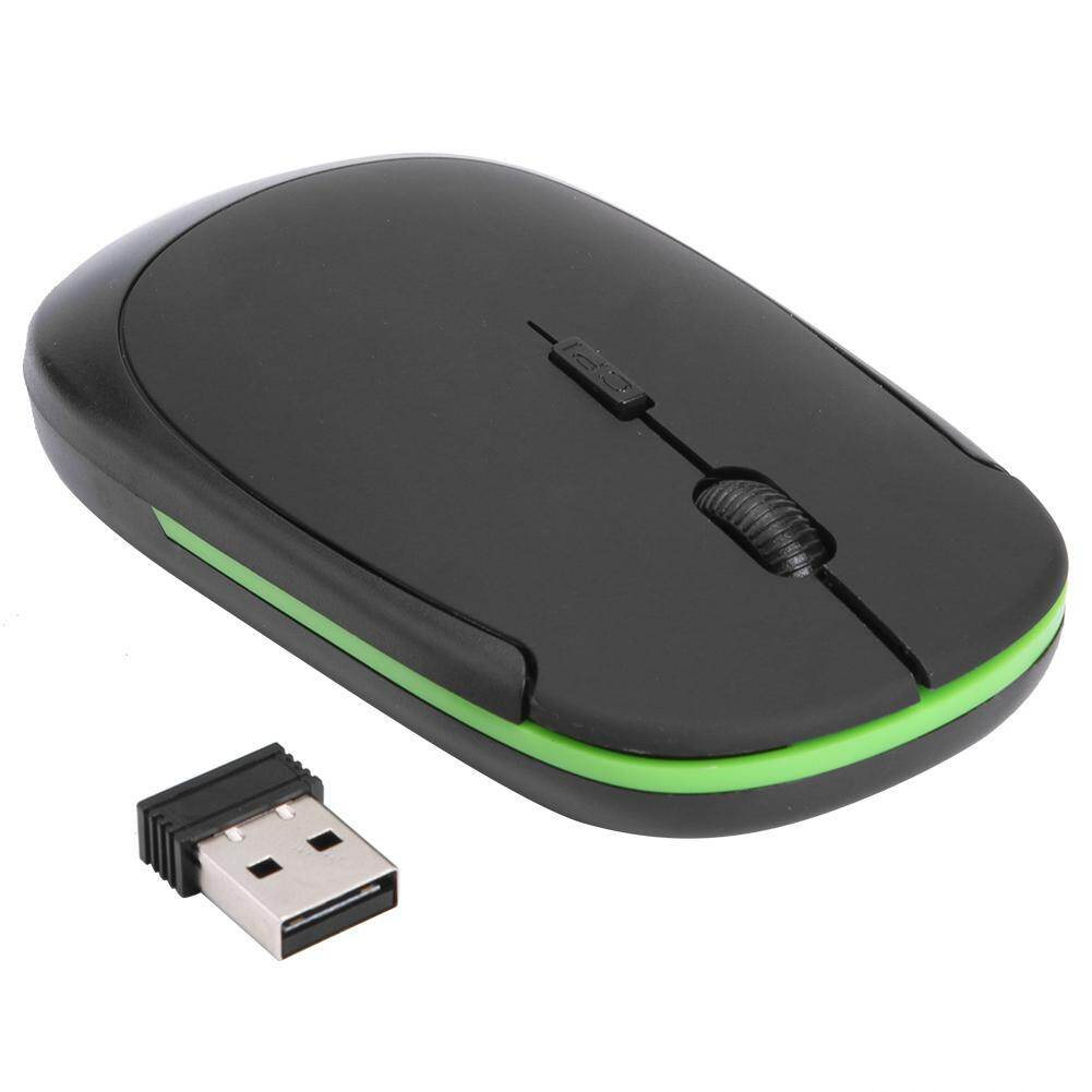 Chuột Không Dây Siêu Mỏng 2.4G Chuột Quang 4 Nút 1600DPI Có Đầu Thu USB