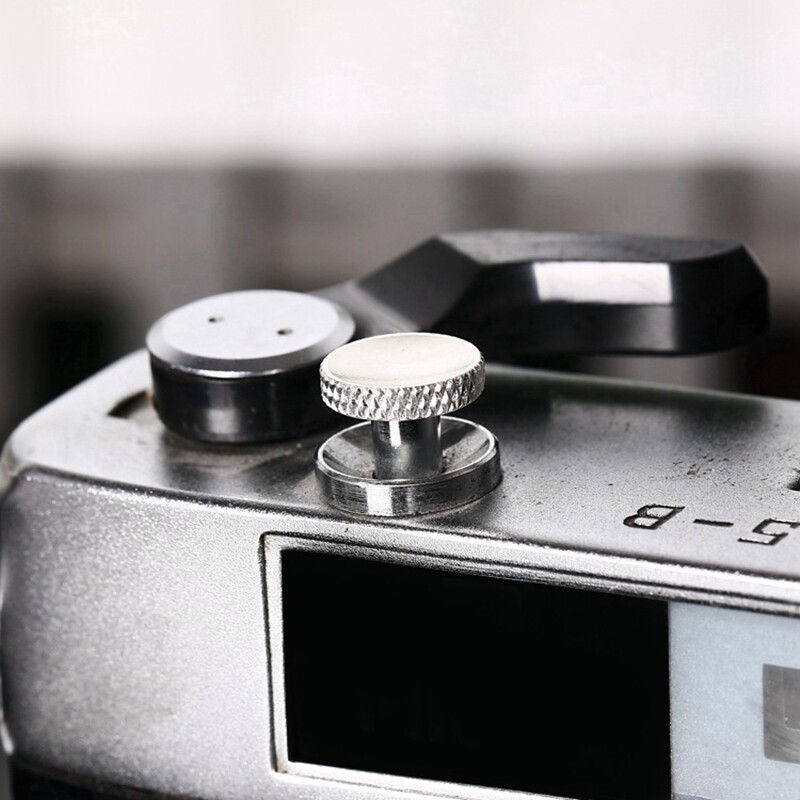 2Pcs Camera Shutter Release Button Metal for Fujifilm Xt30 Xt20 Xt10 Xt3 Xt2 Xpro2 X100F x - Black & Silver