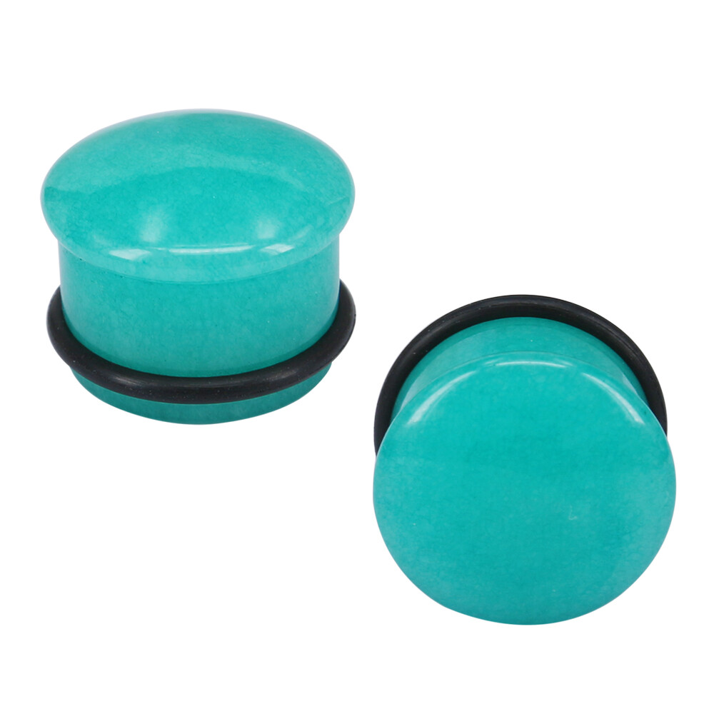 1 Pair 4-18MM Single Flared Natural Stone Ear Plugs Tunnels with O-Rings Ear Gauges Piercings Expander Ear Stretcher Body Piercing Jewelry
