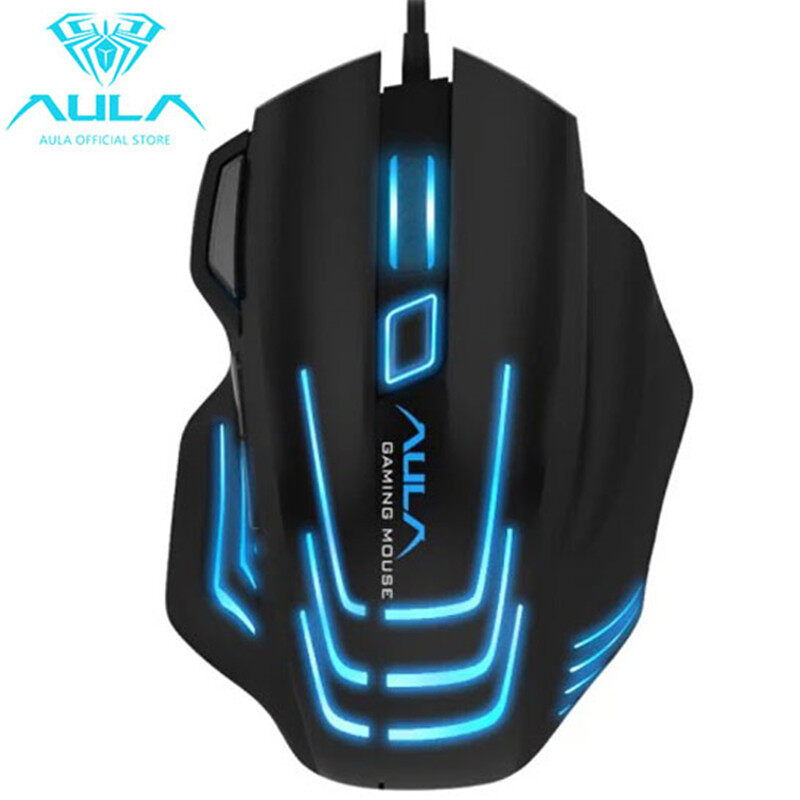 AULA Si989 Backlit Gaming Mouse 7 Buttons Programming 4000 DPI Adjustable Optical Wired USB Mouse with Fire Keys for FPS Gamer Singapore