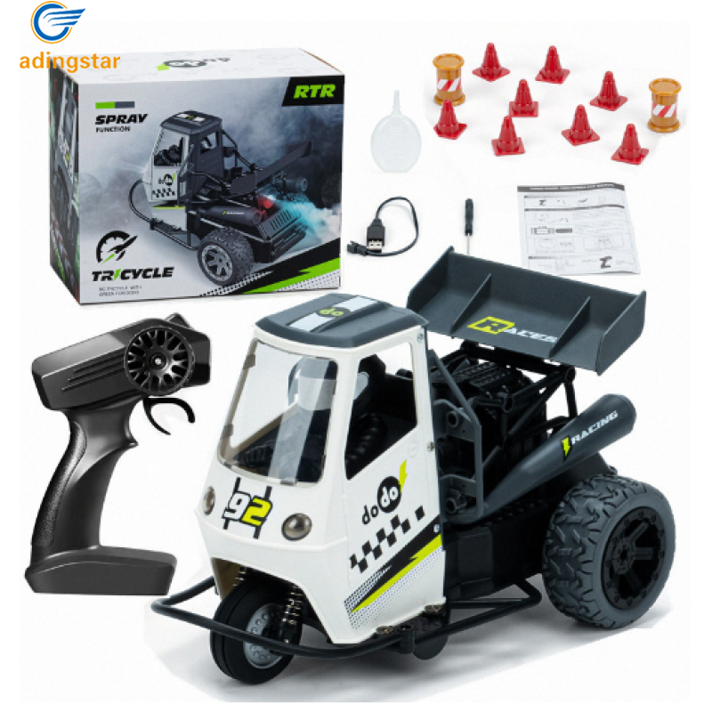 LeadingStar Fast Delivery S810 Remote Control Motorcycle With Light Spray 2.4G Electric High Speed RC Tricycle Simulation Motorbike Model Toys For Kids