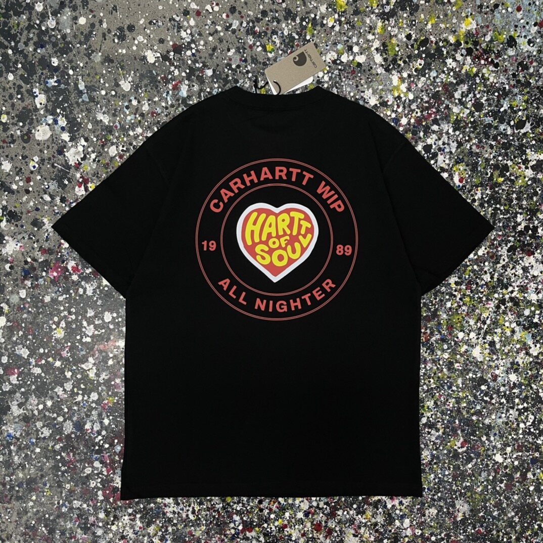 Carhartt wip carhart workwear trendy love letter logo print couple short-sleeved t-shirt loose fit