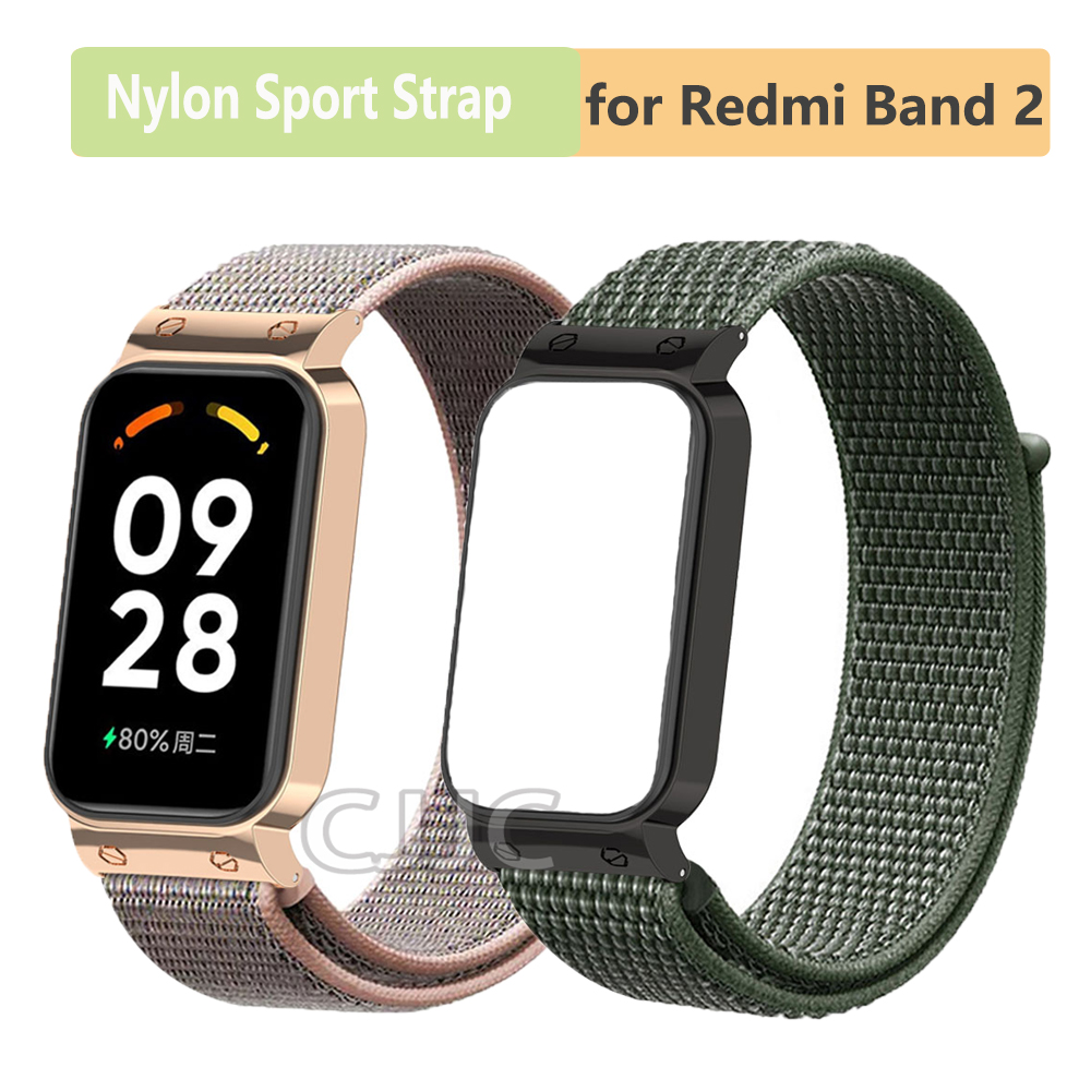 Nylon Strap With Case for Redmi Smart Band 2 Replacement Watch Band Loop Bracelet for Redmi Band2