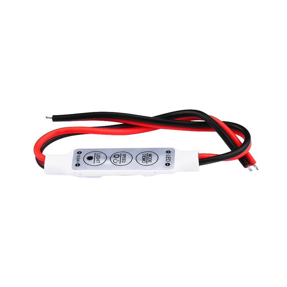 LANGTU Mini 12V Dải Đèn LED Bộ Điều Khiển Làm Mờ Với Công Tắc 3528 5050