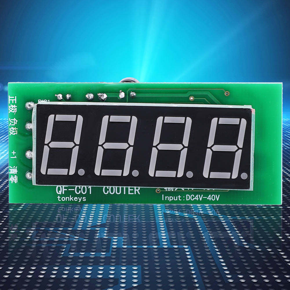 9999 Counter Module 4-Digit Digital Display + Memory Function QF-C04 DC4-40V