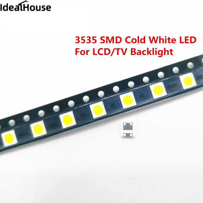 Idealhouse50/100 pcs diodes tv backlight 2w 6v / 1w 3v 3535 smd led televisao cold white backlit lcd backlight for tv