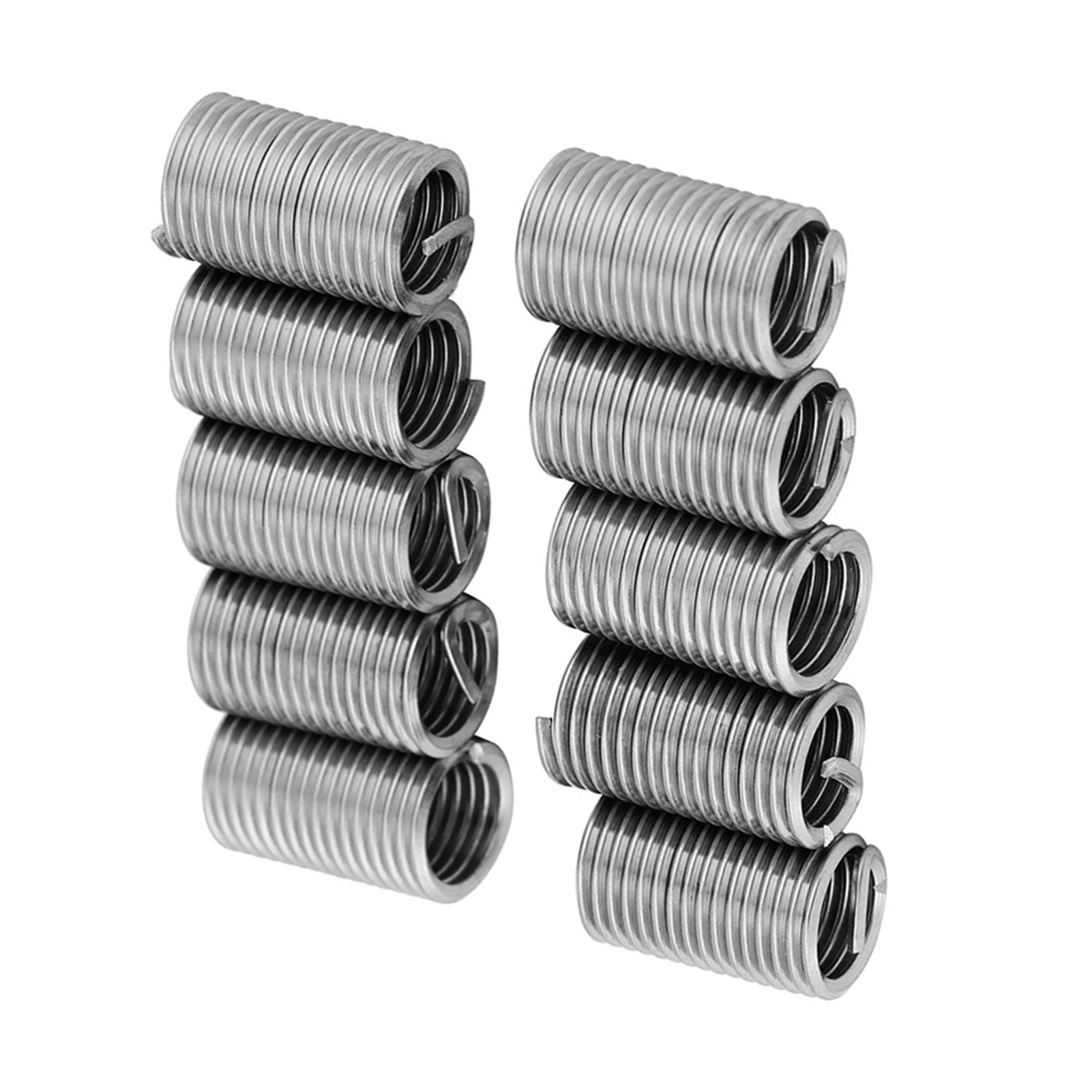10Pcs Wire Thread Inserts 304 Stainless Steel Helicoil Wire Thread Repair Insert Thread Repair Kit Wire Insert Thread with Box M8x1.25x3D
