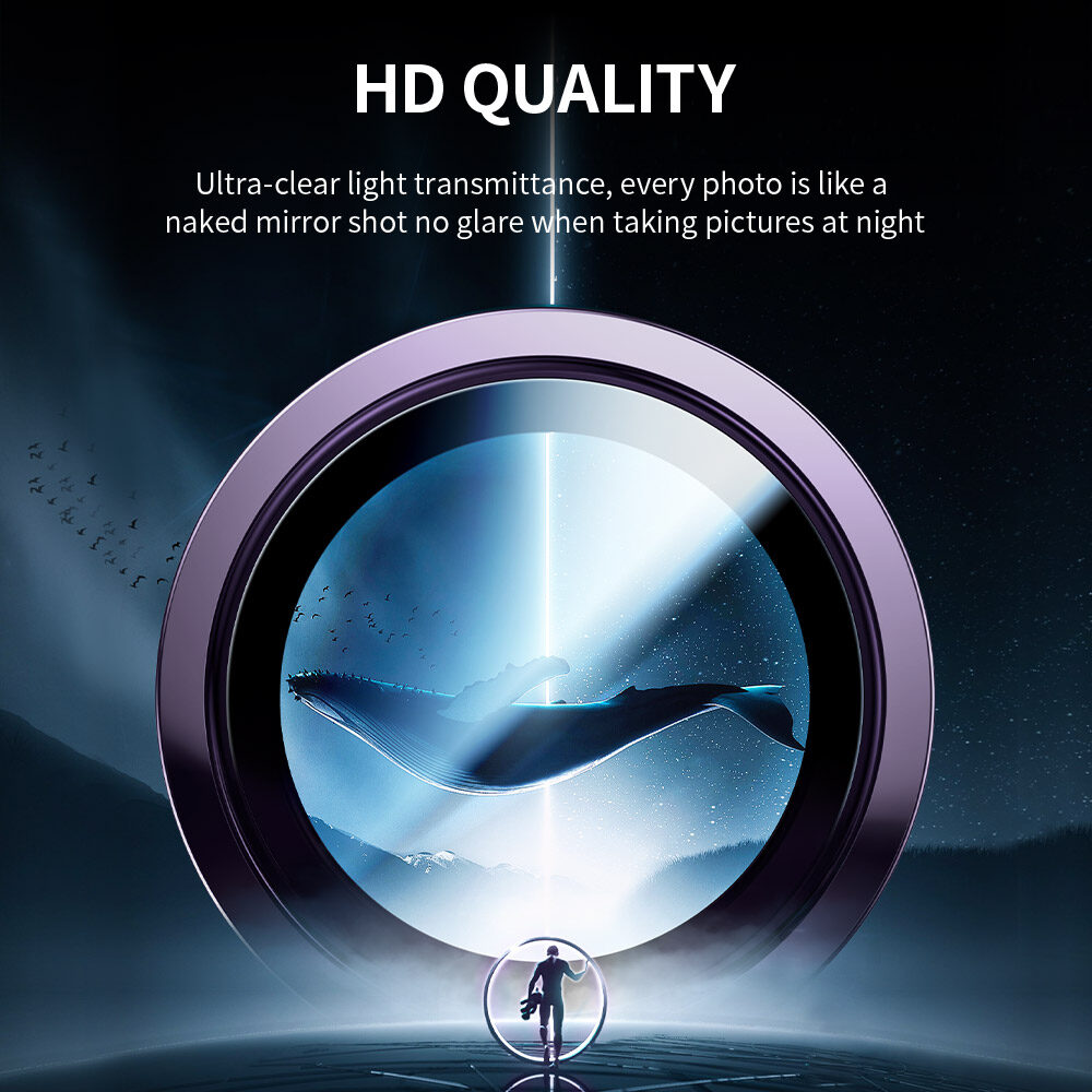 Smartdevil bảo vệ ống kính máy ảnh vòng tròn cho Iphone 14 iPhone 14 cộng với HD Corning hợp kim thủy tinh chống sốc bảo vệ màn hình ống kính