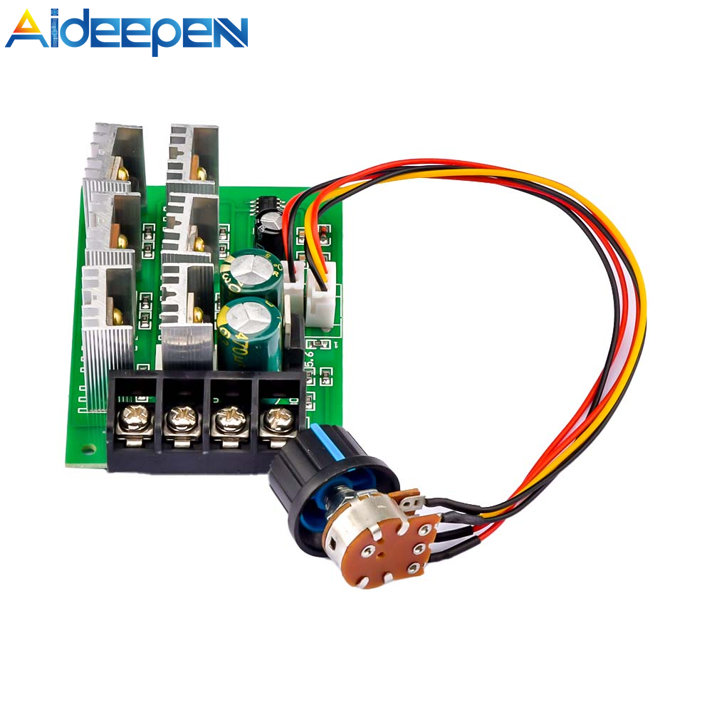 Aideepen Bộ Điều Khiển Tốc Độ Bơm Động Cơ PWM DC9-55V DC Bộ Điều Khiển Tốc Độ Công Suất Cao 40A 2000W 9V 12V 24V 36V 48V