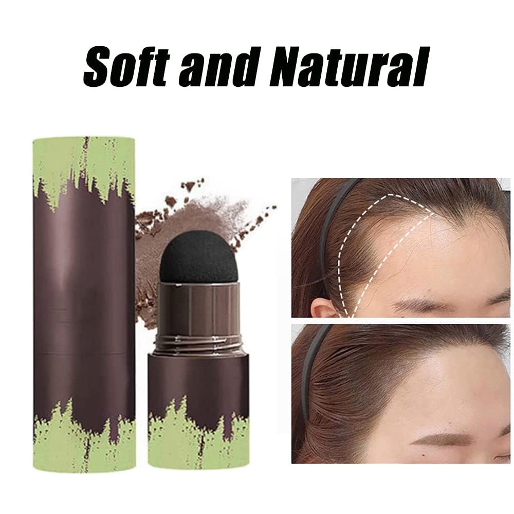 2 cái chân tóc bột dính tóc Phấn má gốc Touch Up bột không thấm nước tóc Shading Sponge bút tóc Filler bột cho bìa màu xám tóc gốc tóc Touch-Up tóc mỏng