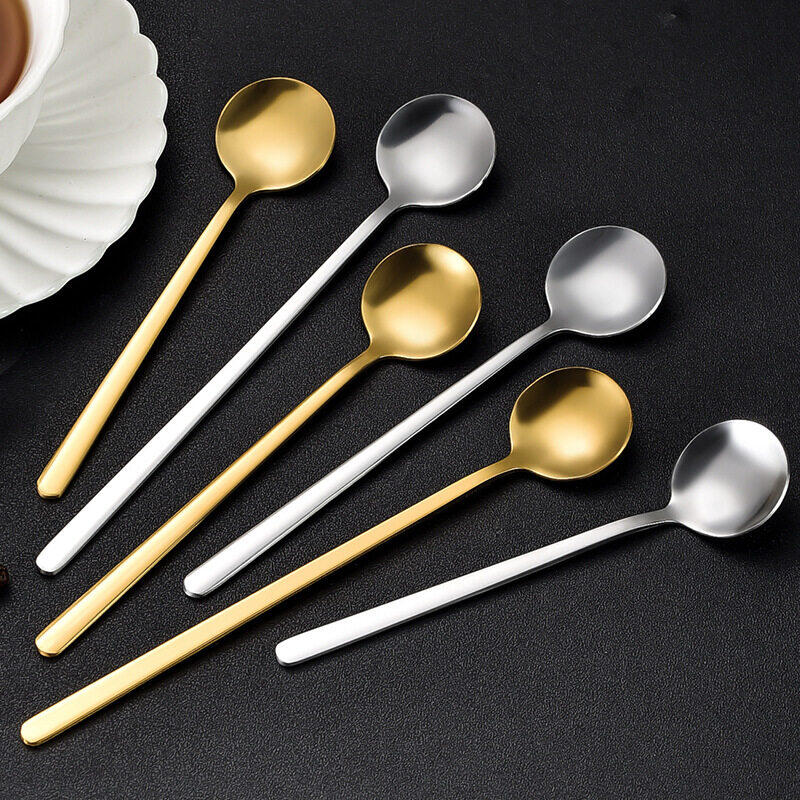 Stainless steel small round coffee spoon