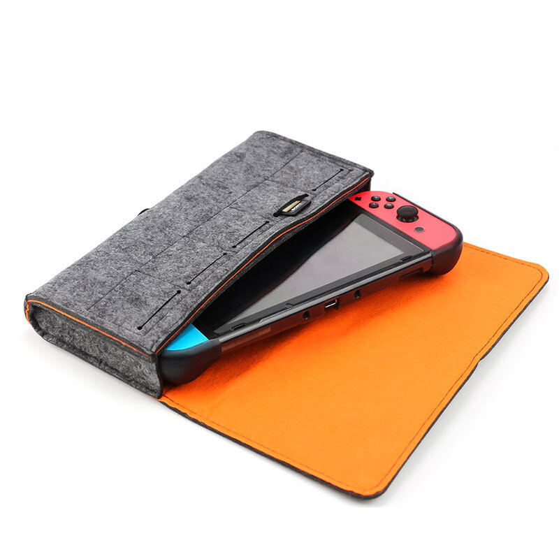 VAORLO Túi Đựng Nintendo Switch Cầm Tay Mới, Túi Bảo Vệ Máy Chủ Vỏ Mềm Bằng Nỉ
