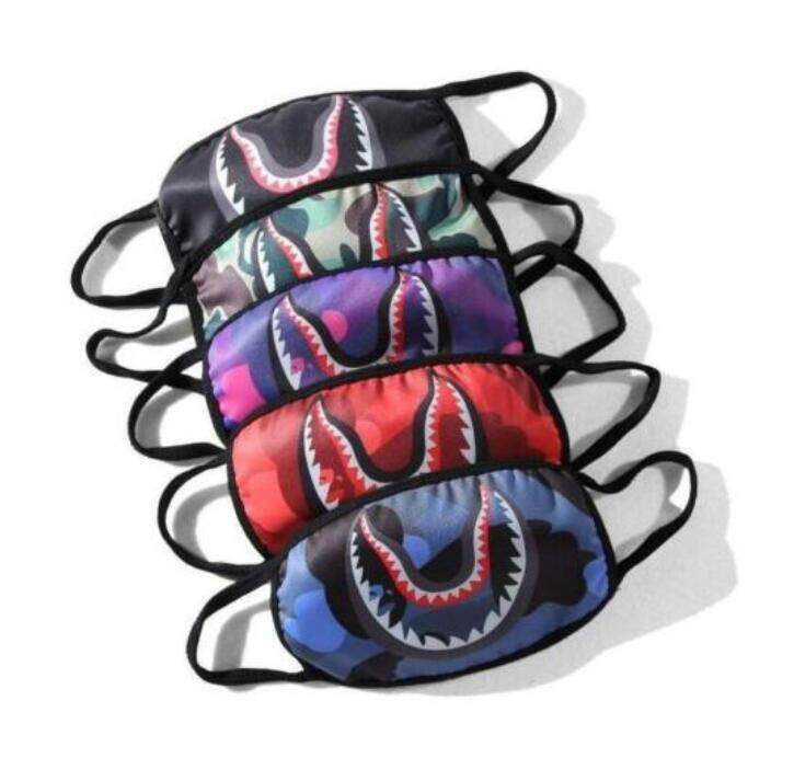 Bathing Ape Bape Cycle Shark Camouflage Cotton Anti-Dust Riding Mouth Face Mask