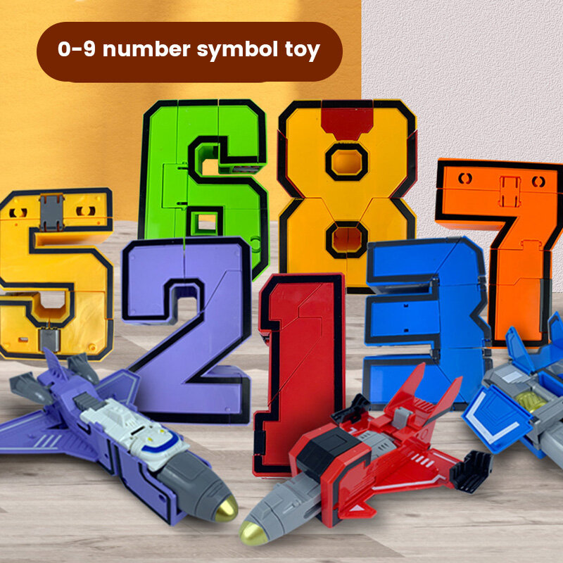 ELALA Blind Box Randomly Box Assemble Building Blocks Action Figure Robots Transformation Car Deform Number Letters Alphabet Math Toys