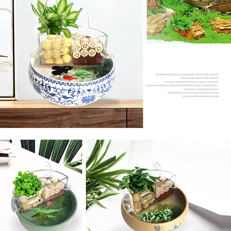 Hộp Lọc Ngoài 3 Trong 1 Hộp Nhỏ Giọt Tuần Hoàn Thác Nước Yên Tĩnh Máy Lọc Nước Phụ Kiện Bể Cá Bể Cá