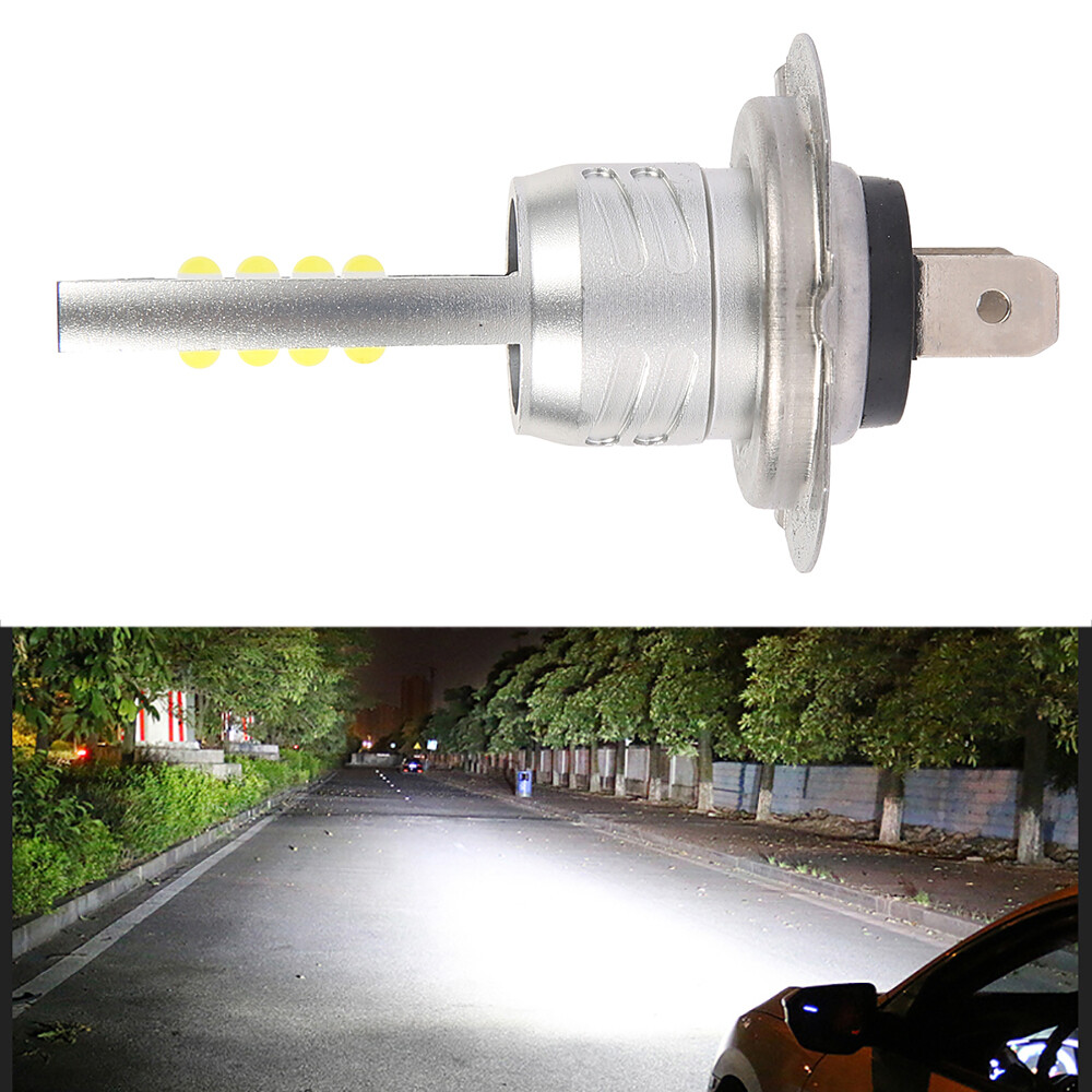 2Pcs H7 Bóng Đèn Pha LED Bộ Chuyển Đổi Hi/Lo Chùm 55W 8000LM 6000K Sáng Cao