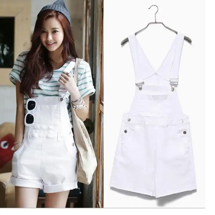 denim short jumpsuit