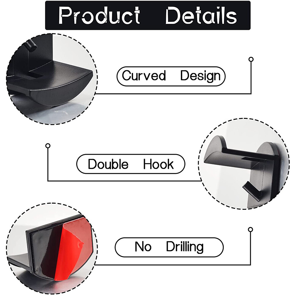 ROMAHOME Baseball Cap Organizer No Drilling Hat Hooks Wall Mounted Adhesive Cap Hanger for Baseball Caps