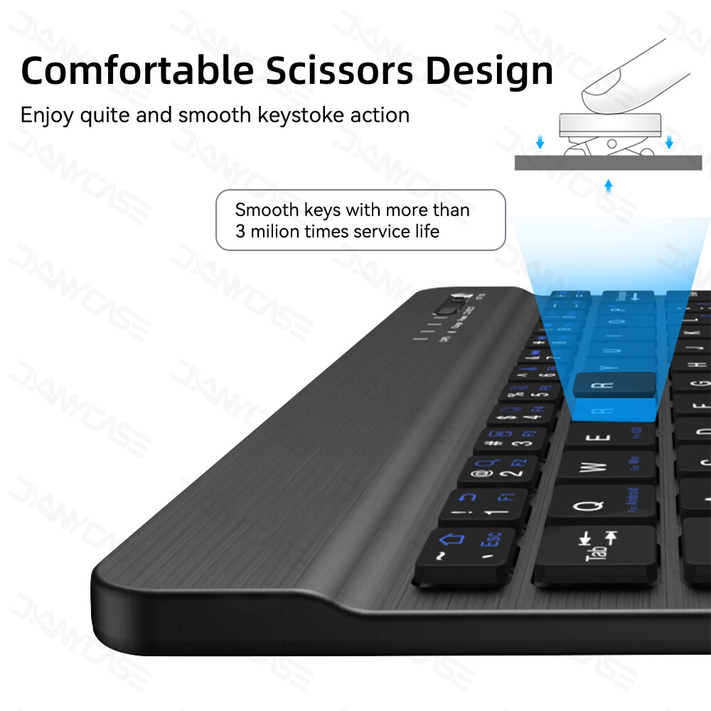 Wireless Keyboard For Tablet iPad iPhone Bluetooth-compatible Rechargeable 10inch Keyboard