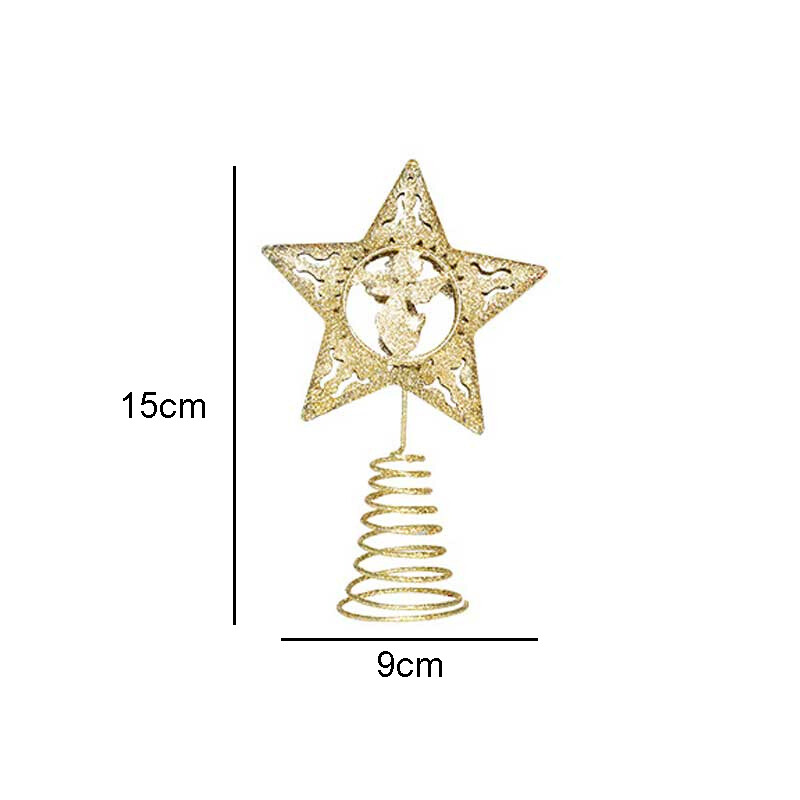 Christmas Tree Top Sparkle Star Hang Xmas Decoration Ornament Treetop Topper Christmas Tree Decor
