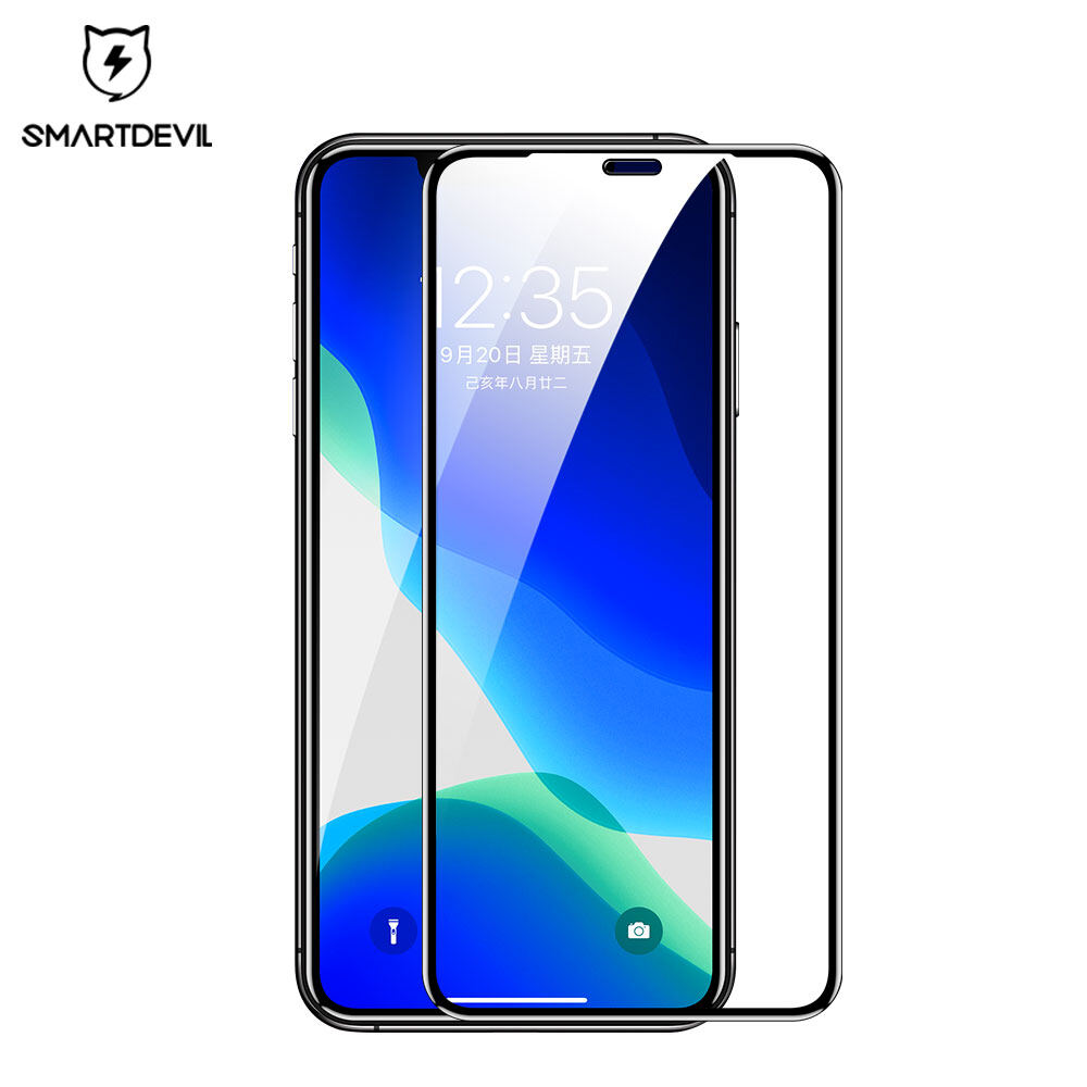 SmartDevil Siêu Mịn Kim Cương Miếng Bảo Vệ Màn Hình Cho Iphone 11 11Pro 11Pro Max X XS XR XSmax Tempered Miếng Dán Film Thủy Tinh Bảo Hiểm Đầy Đủ Chống Cháy Nổ Rõ Ràng Chống-Bluelight BL-9H Độ Cứng