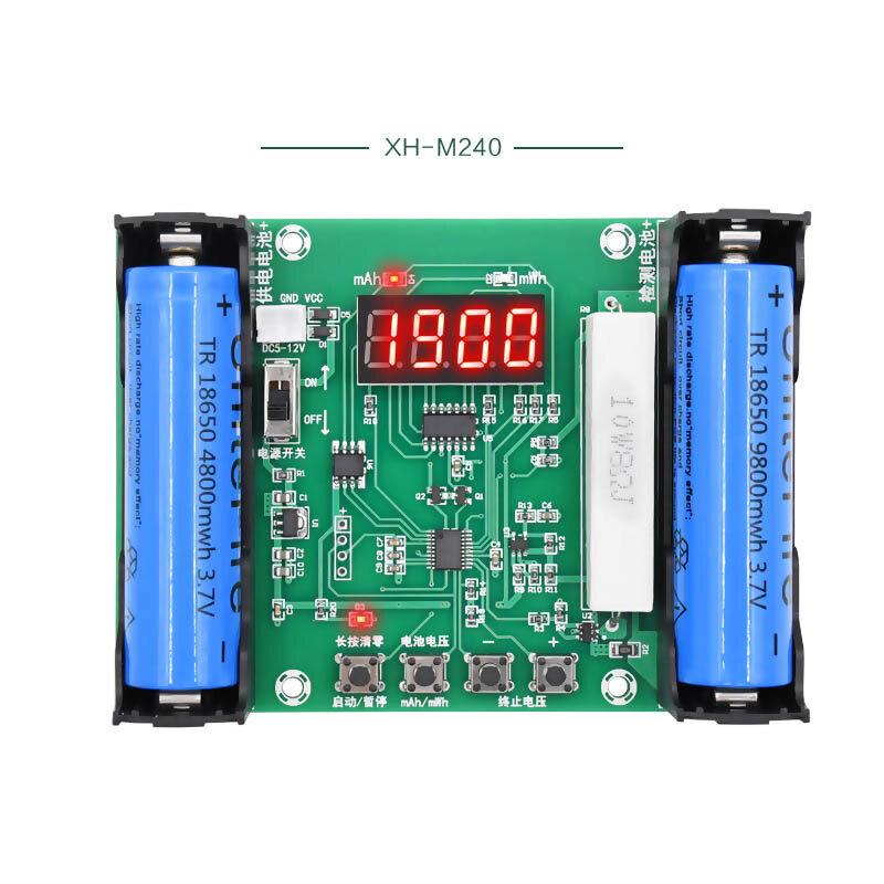 18650 Lithium Battery Capacity Tester Module High Precision XH-M239 LCD Digital Display True Capacity Module MaH/mwH Measurement