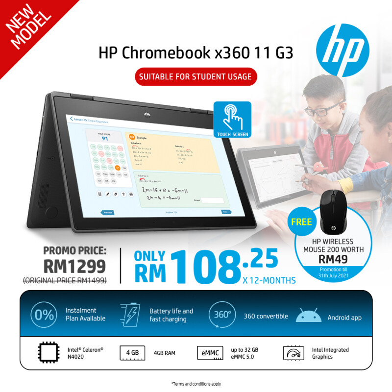 HP Chromebook x360 11 G3 EE Malaysia