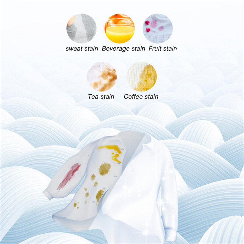 60/30Pcs Dissolve Laundry Tablets Cleaning Laundry Detergent Bubble Paper Strong Decontamination Concentrated Laundry for Washing Machine